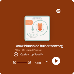 <b>Rouw binnen de huisartsenzorg</b> <br>In deze podcastaflevering van De Carend Podcast geeft huisarts Lydia Ketting-Stroet haar unieke perspectief op rouw.