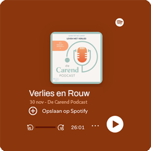 <b>Verlies en rouw</b> <br>In deze podcastaflevering van De Carend Podcast staat de betekenis van rouw centraal. Wat betekent het om ruimte te maken voor rouw?