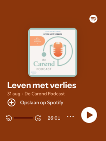 Leven met verlies In deze podcastaflevering van De Carend Podcast staan de thema’s rouw en nazorg centraal. Hoe ga je om met (levend) verlies?