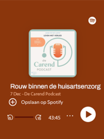 Rouw binnen de huisartsenzorg In deze podcastaflevering van De Carend Podcast geeft huisarts Lydia Ketting-Stroet haar unieke perspectief op rouw.